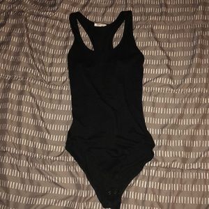 Black cotton body suit